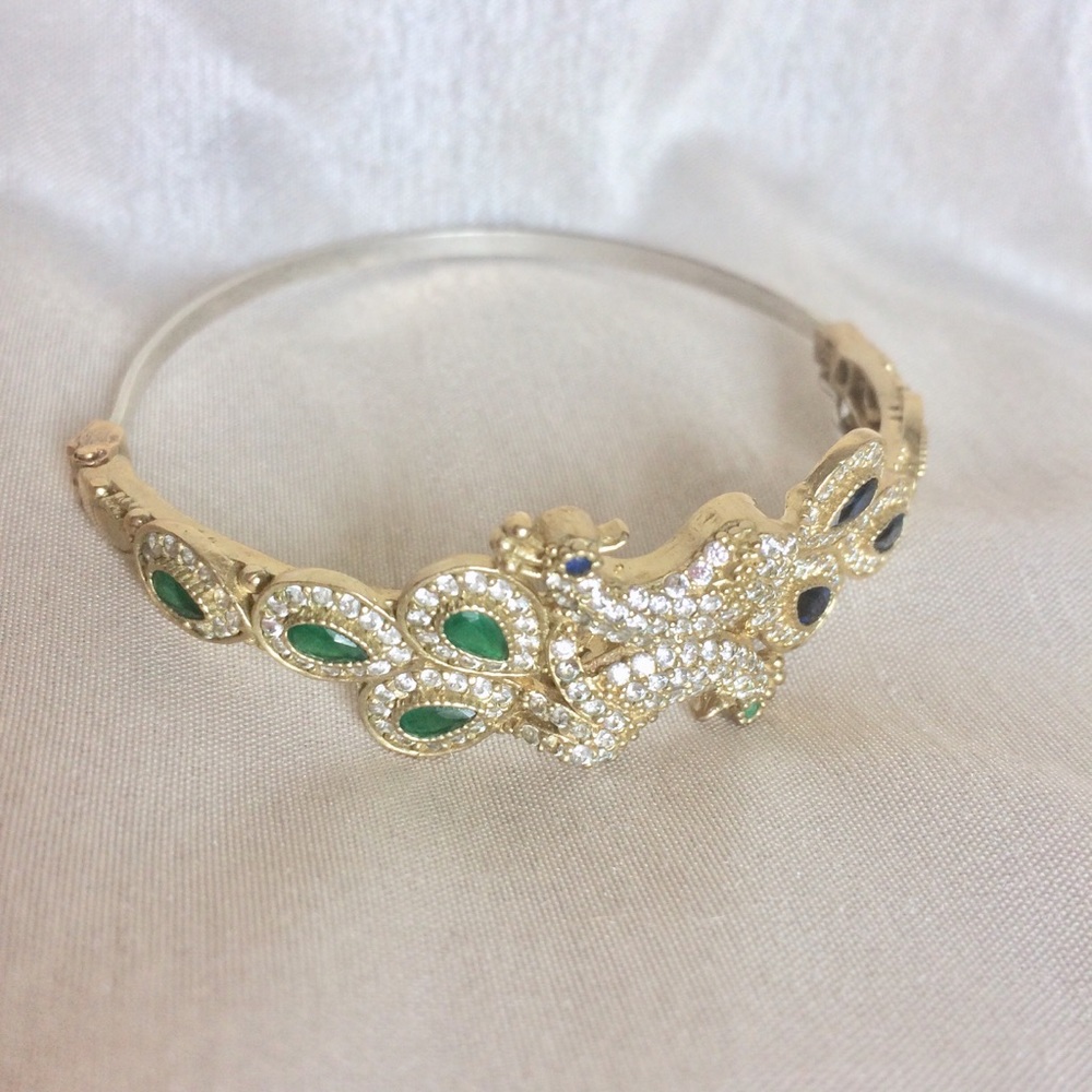 925 Bracelet with gemstones and gold accent